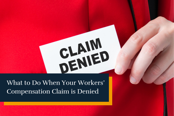claim denied written on a note paper - a concept or a denied workers comp claim