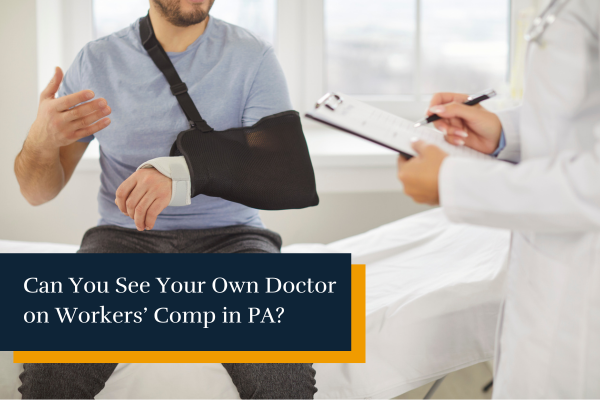 an injured worker consulting with a doctor